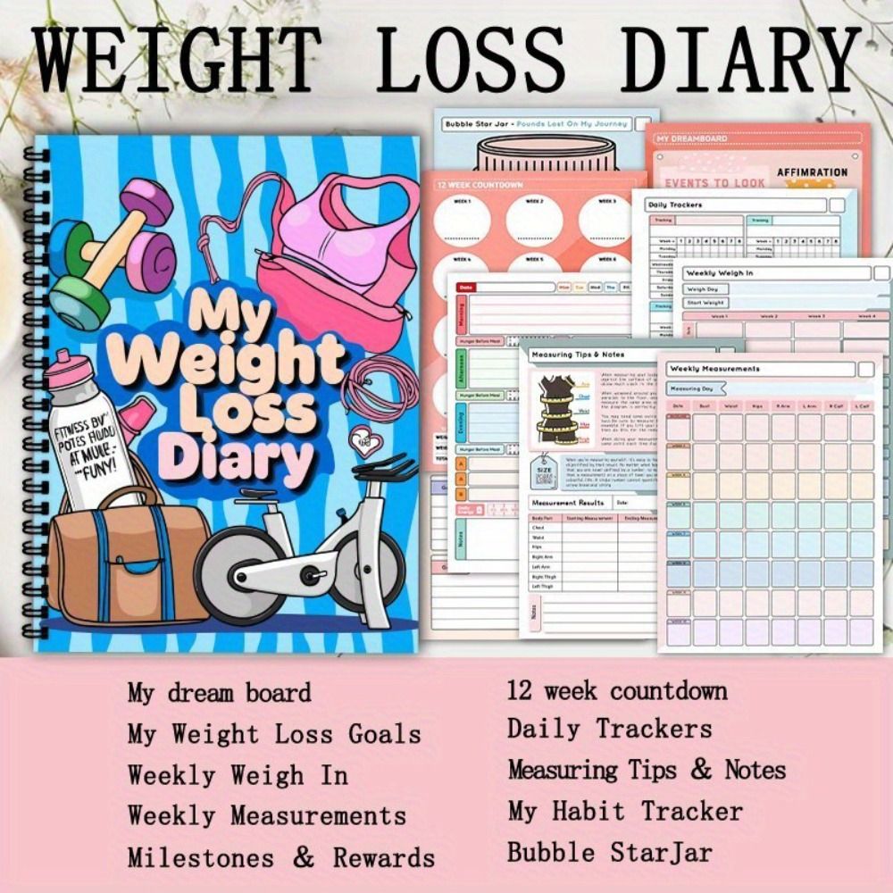 สมุดวางแผนการลดน้ำหนักและติดตา - Health Wellness Planner บทวิจารณ์และราคา