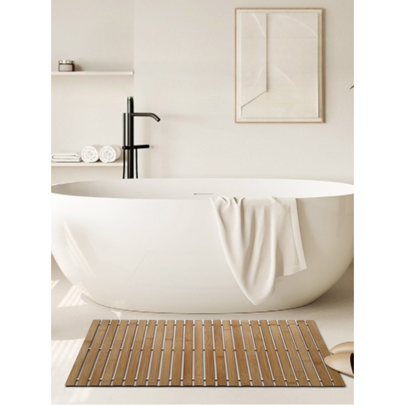 แผ่นรองอาบน้ำไม้ไผ่ขนาดใหญ่ 40 - Bamboo Bath Mat บทวิจารณ์และราคา