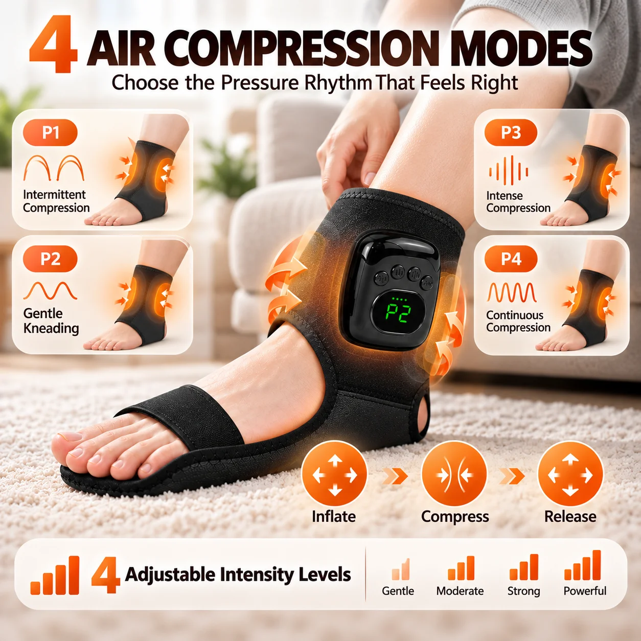 อุปกรณ์นวดข้อเท้าแบบไร้สาย ใช้ - Ankle Brace Support บทวิจารณ์และราคา