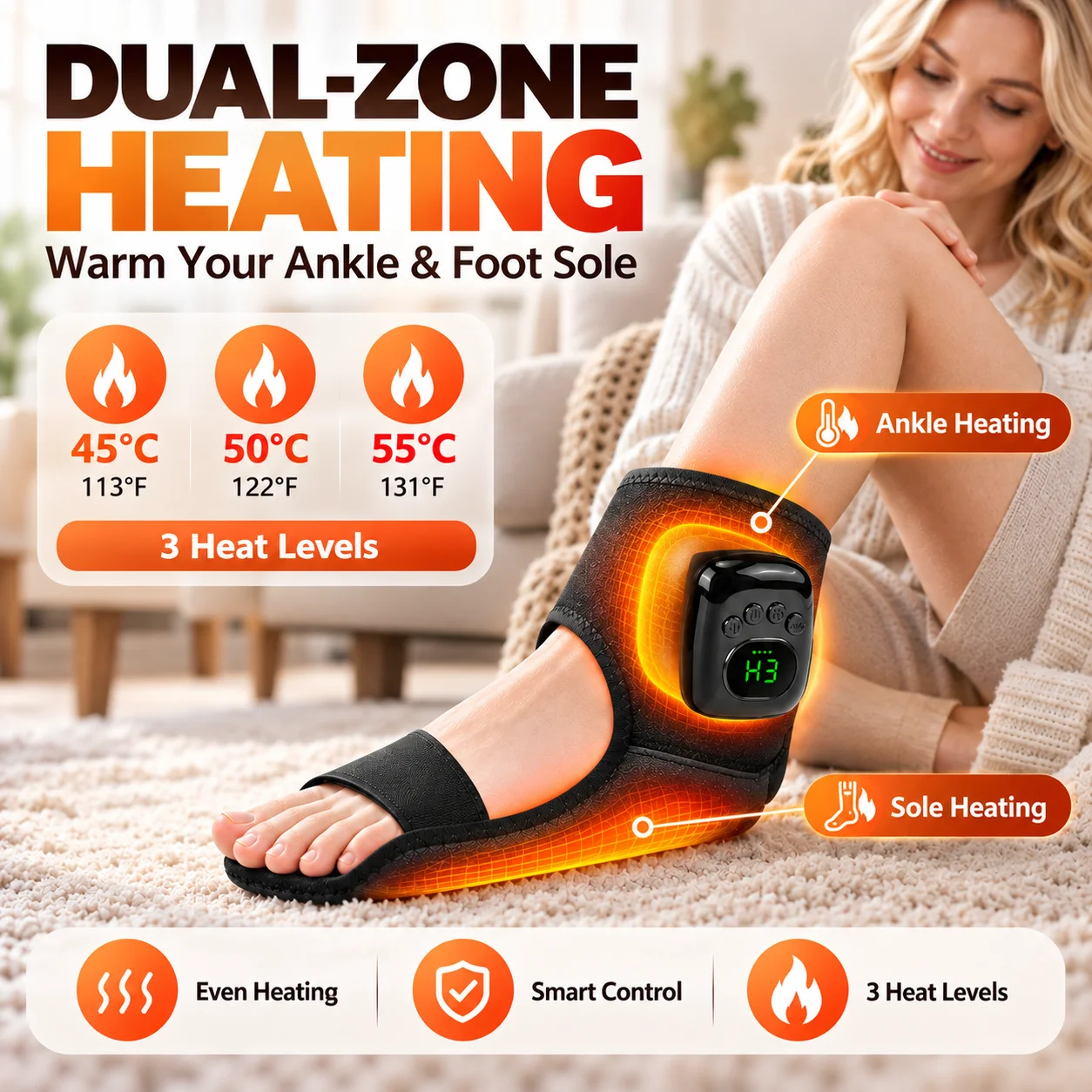 อุปกรณ์นวดข้อเท้าแบบไร้สาย ใช้ - Ankle Brace Support บทวิจารณ์และราคา