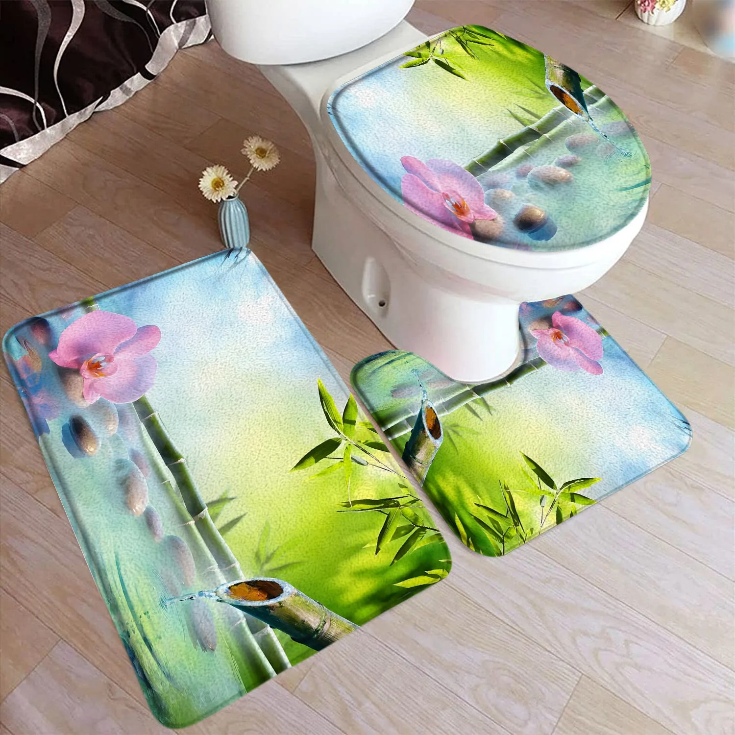 ชุดพรมเช็ดเท้าไม้ไผ่สีเขียวเซน - Bamboo Bath Mat บทวิจารณ์และราคา