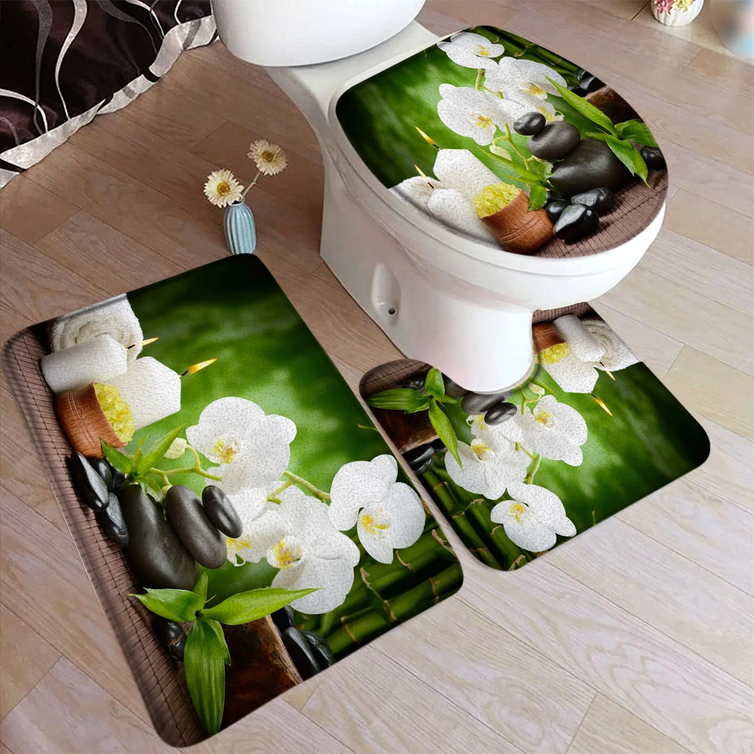 ชุดพรมเช็ดเท้าไม้ไผ่สีเขียวเซน - Bamboo Bath Mat บทวิจารณ์และราคา