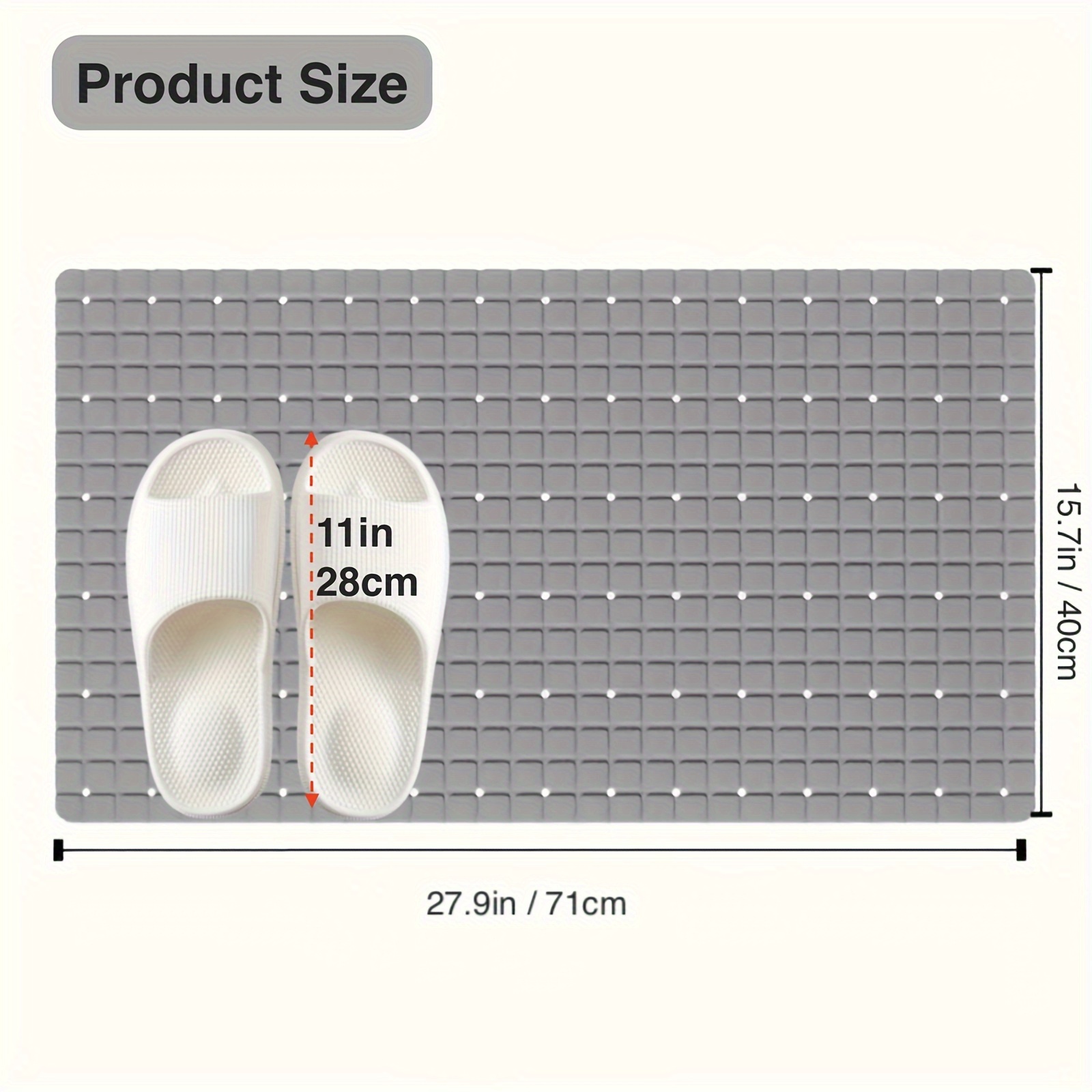 แผ่นรองอาบน้ำกันลื่น PVC 1 ชิ้ - Bamboo Bath Mat บทวิจารณ์และราคา