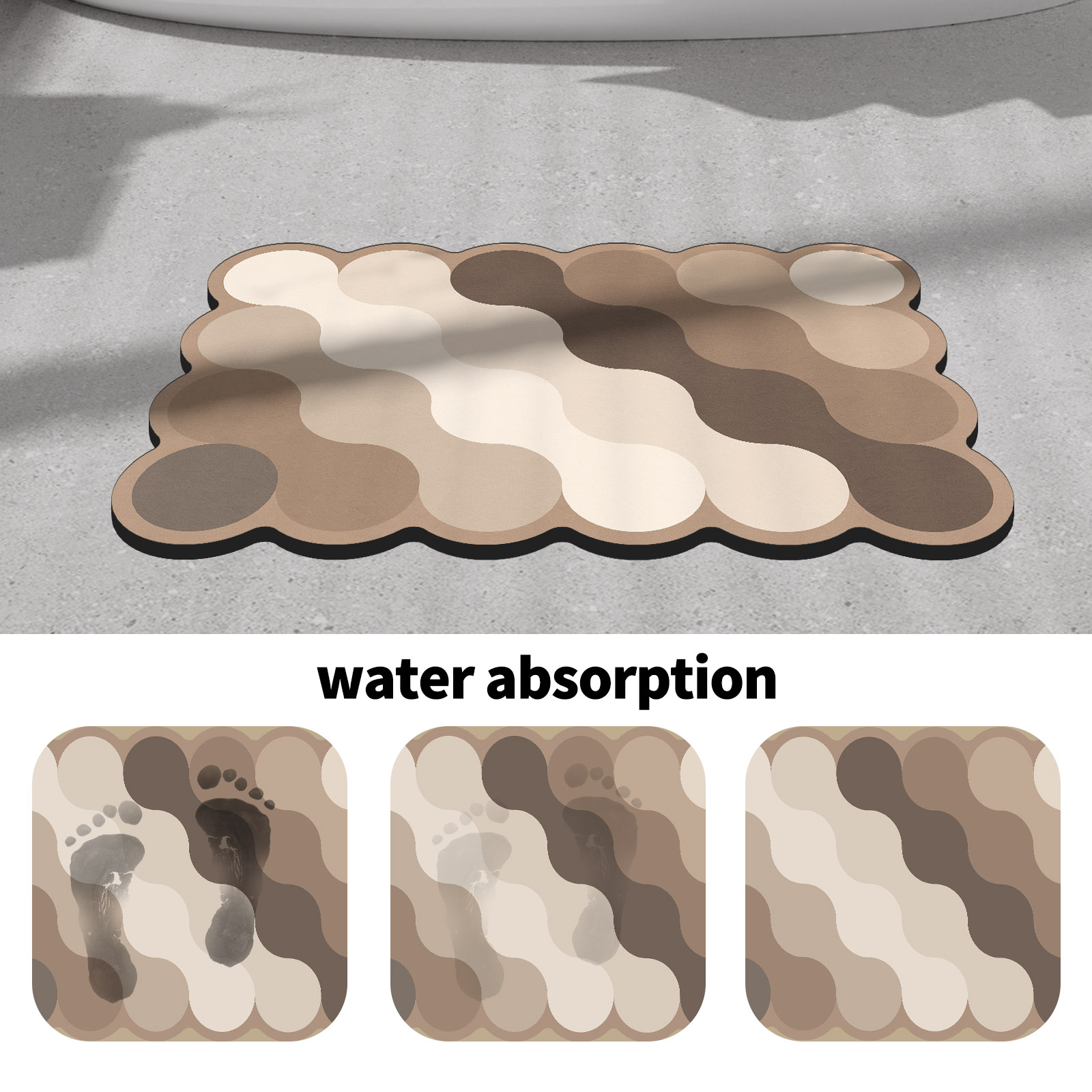 Luxury Diatomite ห้องน้ํา Bath - Bamboo Bath Mat บทวิจารณ์และราคา