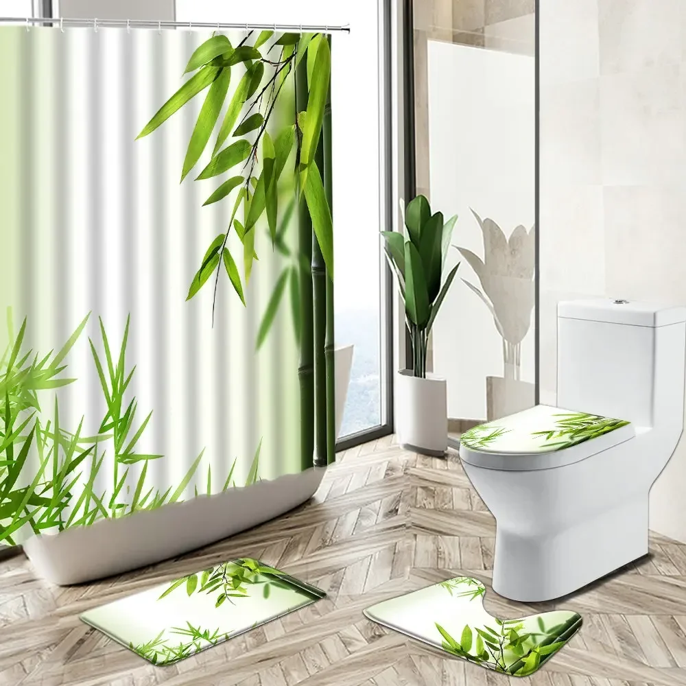 ม่านอาบน้ำลายกล้วยไม้สีเขียว ล - Bamboo Bath Mat บทวิจารณ์และราคา